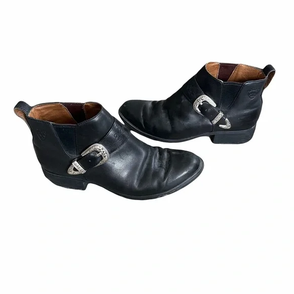 Ariat Dixon Wester black leather ankle boots - Picture 2 of 8